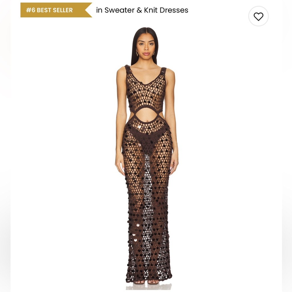 Elena Maxi Dress in Brown - superdown